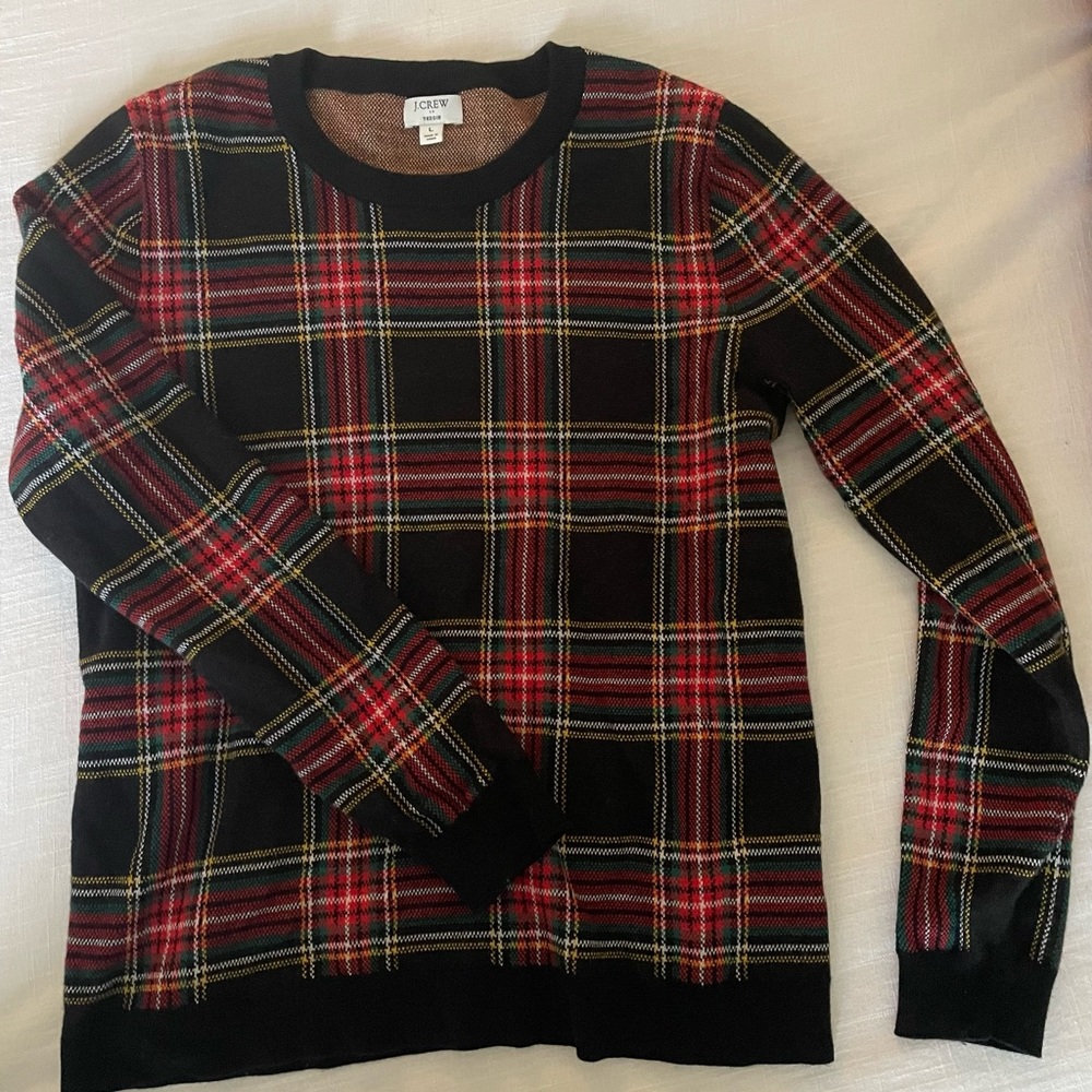 J.Crew Plaid Teddie Sweater